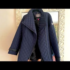 Vince Camuto Navy blue belted coat NWT